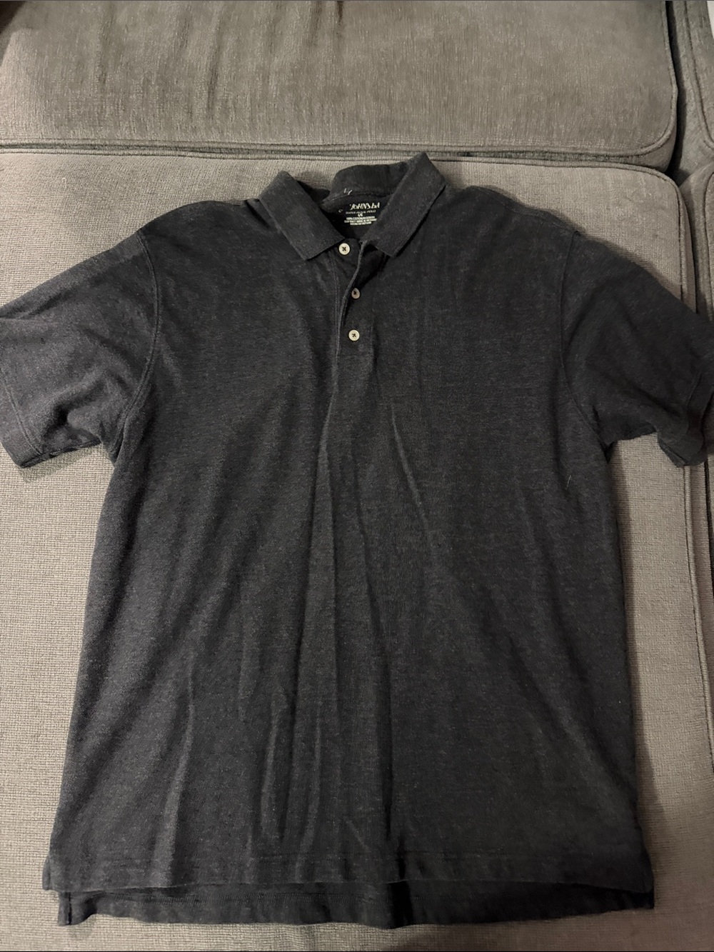 St. John's Bay Men’s Dark Charcoal Polo Shirt